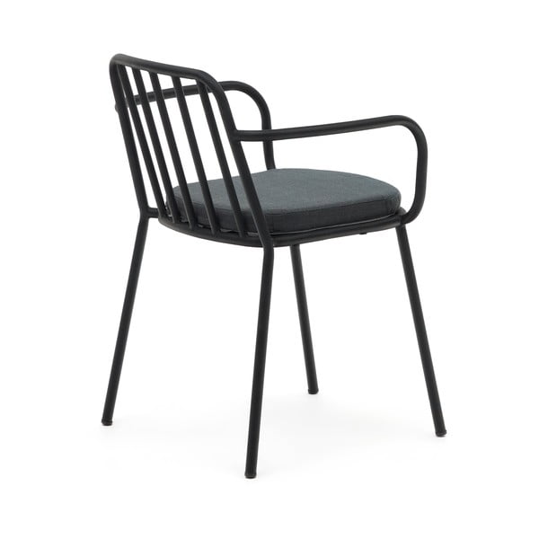 Černá kovová zahradní židle Bramant – Kave Home-image-3