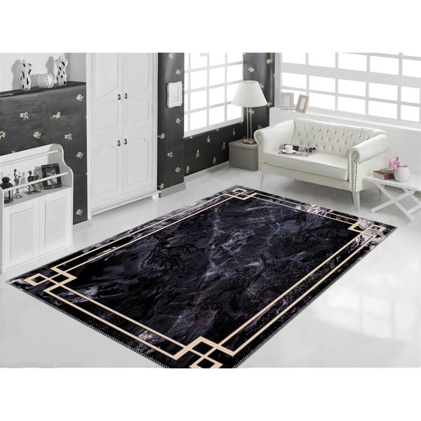 Černý koberec Vitaus Willow, 160 x 230 cm-image-1