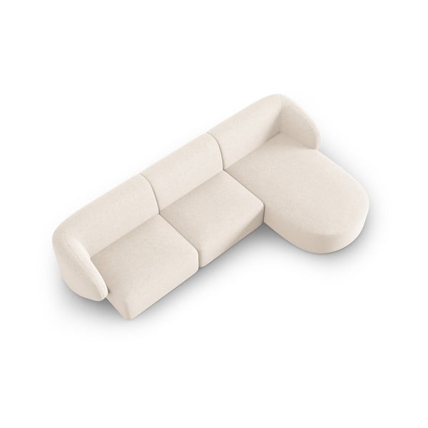 Krémová rohová pohovka, pravý roh Shane – Micadoni Home-image-3