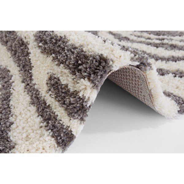 Šedý/béžový kulatý koberec ø 160 cm Striped Animal - Ragami-image-2