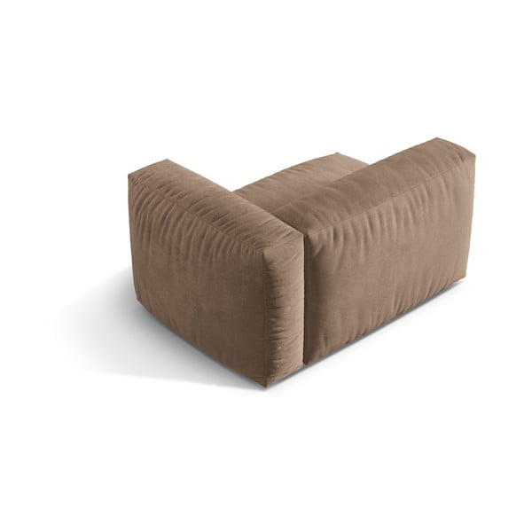 Světle hnědý sametový modul pohovky (pravý roh) Martina – Micadoni -image-2