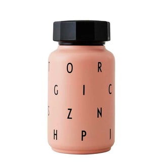 Růžová dětská termo láhev Design Letters Kids, 330 ml