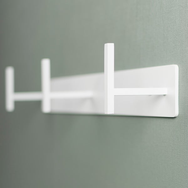 Bílý kovový nástěnný věšák 44 cm Chapman – Spinder Design-image-3