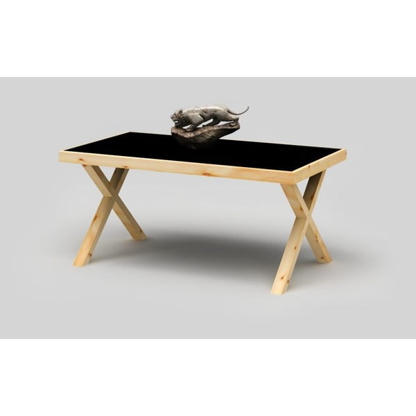 Konferenční stolek Only Wood Slimix Coffee s černou deskou