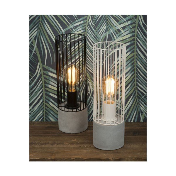 Černá stolní lampa s betonovým podstavcem Citylights Memphis-image-1