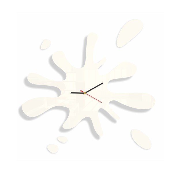 Hodiny z plexiskla Splash White