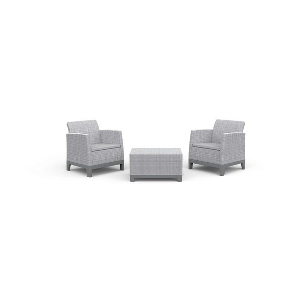 Světle šedý zahradní lounge set pro 2 Scandi Forma – Keter