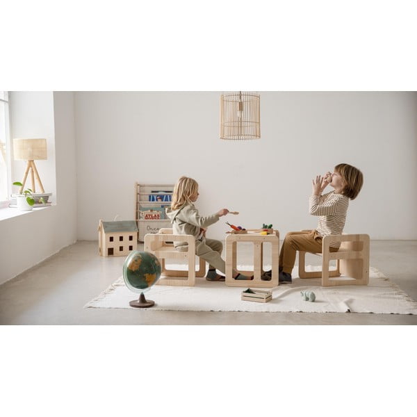 Dětské židle z borovicového dřeva v sadě 2 ks Montessori – Little Nice Things-image-4