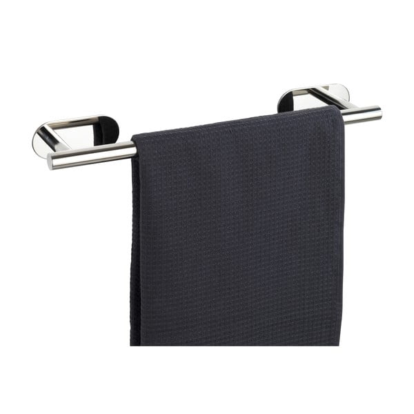 Lesklý nástěnný držák na ručníky z nerezové oceli Wenko Orea Turbo-Loc®-image-1