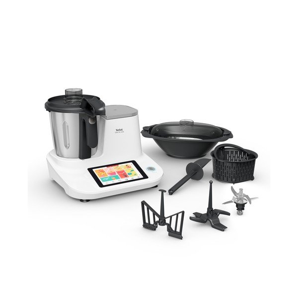 Kuchyňský robot v bílo-stříbrné barvě Click and Cook – Tefal-image-3