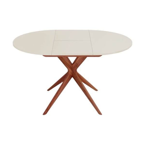 Kulatý rozkládací jídelní stůl s přídavnou deskou ø 90 cm Jubi – Ragaba-image-1