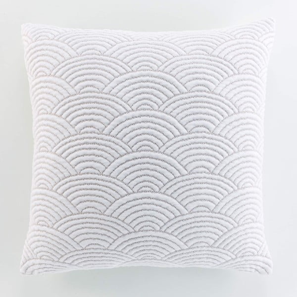 Bílý/béžový set přehozu a povlaku na polštář jersey 240x260 cm Cassandra – douceur d'intérieur-image-4