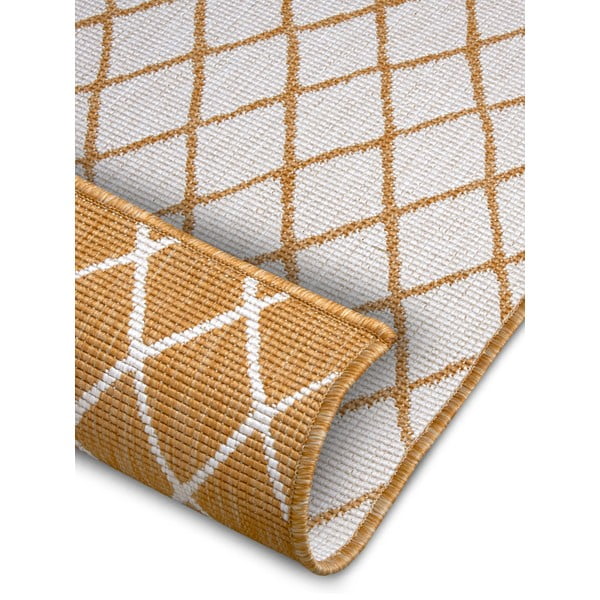 Okrově žluto-bílý venkovní koberec 80x150 cm Malaga – NORTHRUGS-image-2