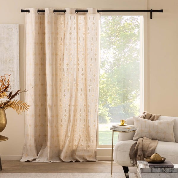 Béžový závěs 140x240 cm Ondine – douceur d'intérieur-image-1