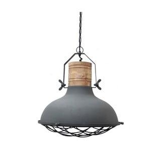 Šedé stropní svítidlo LABEL51 Grid, ⌀ 34 cm