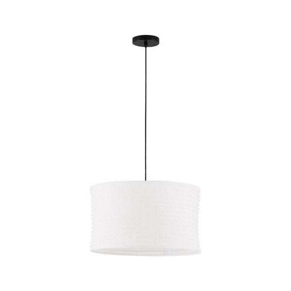 Bílé lněné závěsné svítidlo ø 50 cm Linnet – Nova Luce