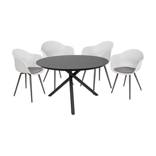 Šedá plastová zahradní židle Zara – Garden Pleasure-image-2