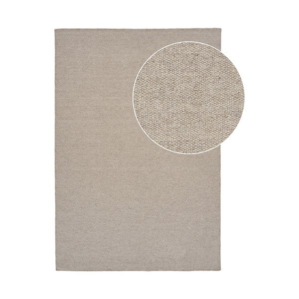 Taupe koberec s příměsí vlny 160x230 cm Nila – House Nordic-image-3