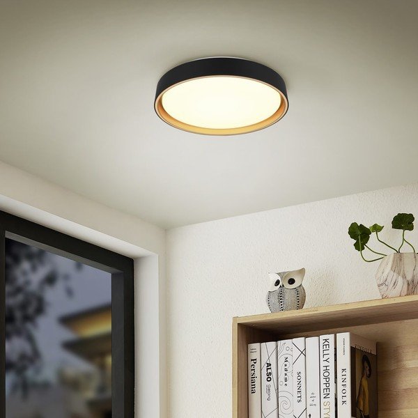 Černé LED stropní svítidlo ø 40 cm Felis – Reality-image-1