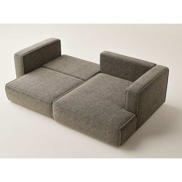 Hnědá žinylková rozkládací/s úložným prostorem rohová pohovka (pravý roh/s lenoškou) Velto – Maison de Rêve-image-3