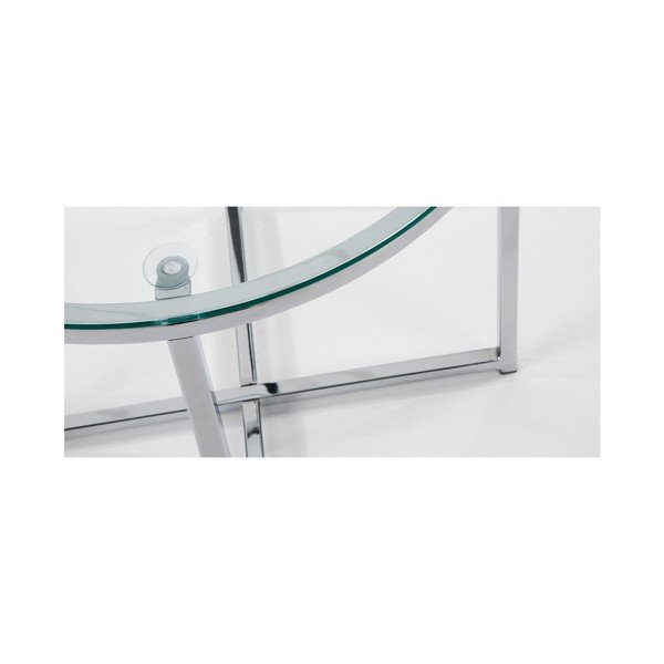 Kulatý odkládací stolek se skleněnou deskou ø 50 cm Divid – Kave Home-image-1