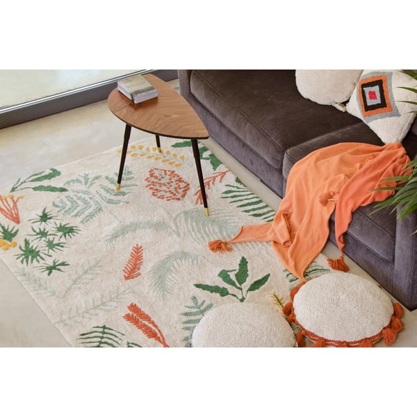Pratelný ručně tkaný bavlněný dětský koberec 140x200 cm Botanic Plants – Lorena Canals-image-1
