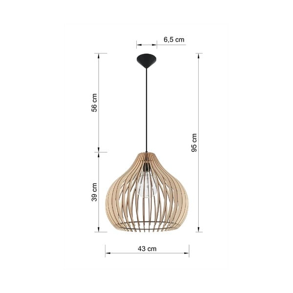 Béžové závěsné svítidlo Sollux Pantilla-image-2