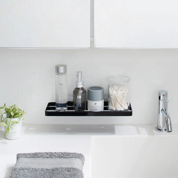 Matně černá ocelová koupelnová polička bez vrtání Film Hook – YAMAZAKI-image-2