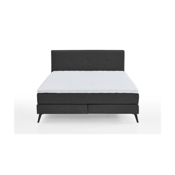 Antracitová boxspring postel 160x200 cm ANCONA – Meise Möbel-image-3