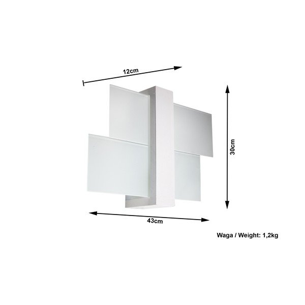 Bílé nástěnné svítidlo Sollux Leda-image-2