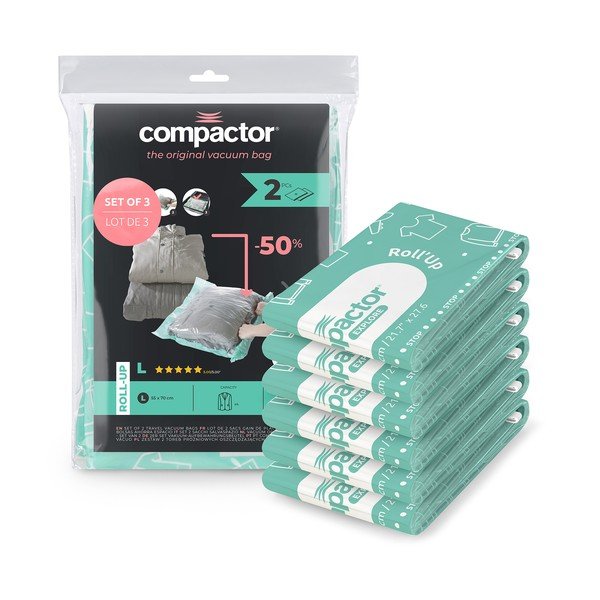 Vakuové pytle v sadě 6 ks Roll-Up – Compactor