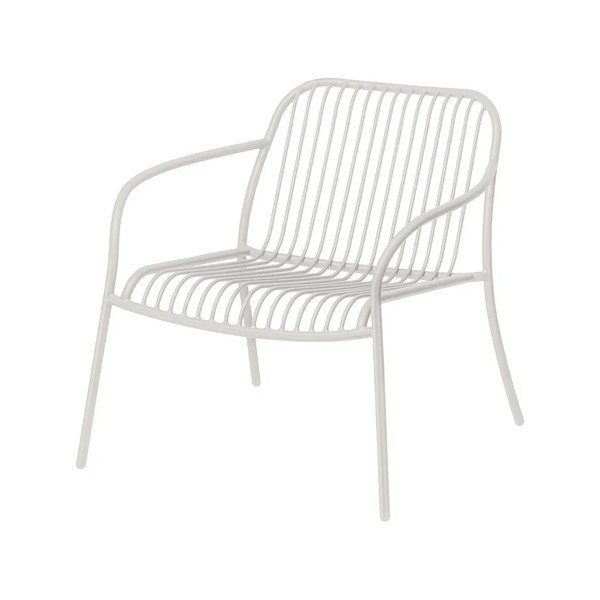 Světle šedé kovové zahradní křeslo Yua Wire – Blomus