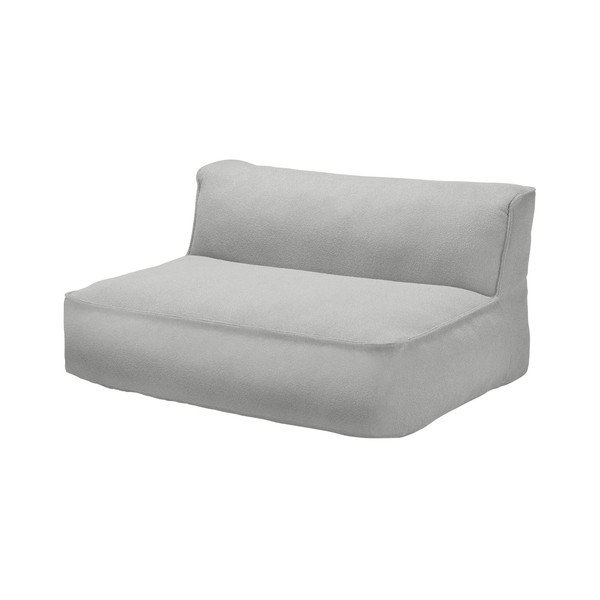Světle šedý modul zahradní pohovky z textilie bouclé Grow – Blomus-image-1