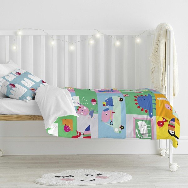 Dětské bavlněné povlečení Moshi Moshi Patchwork, 100 x 120 cm-image-1