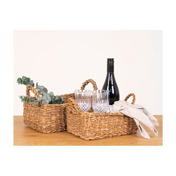 Košíky z mořské trávy v sadě 2 ks 32x23x13 cm Morella – House Nordic-image-1