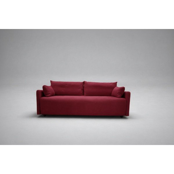 Vínová rozkládací/s úložným prostorem pohovka 211 cm Marcel - II. jakost – Bobochic Paris-image-1