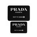 Černé sametové koupelnové předložky v sadě 2 ks 60x100 cm Prada – Mila Home
