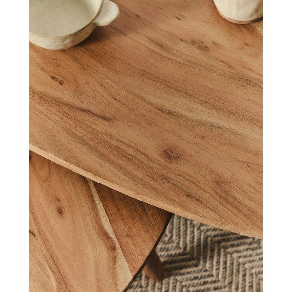 Odkládací stolky v sadě 2 ks z masivu akácie 60x61 cm Duvani – Kave Home-image-2