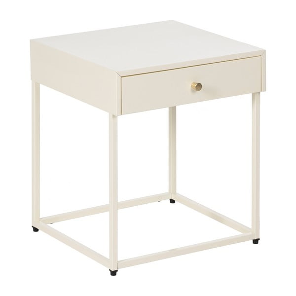Krémový noční stolek Nara – Ixia