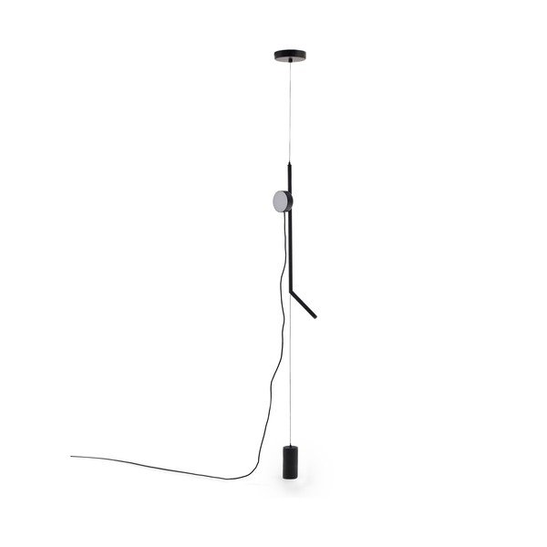 Černá LED stmívatelná stojací lampa (výška 339 cm) Orey – Kave Home