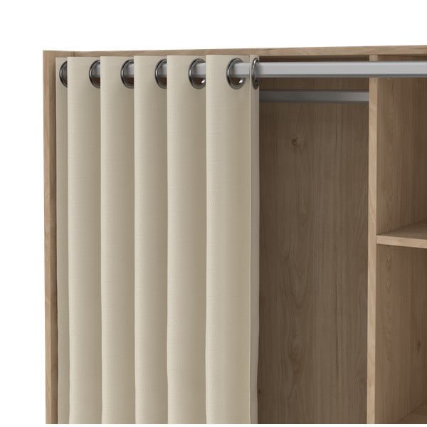 Bílo-béžová šatní skříň v dekoru dubu 105x180 cm Kit – Tvilum-image-4