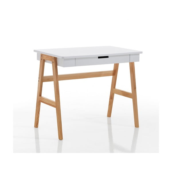 Pracovní stůl s bílou deskou 55x90 cm Karro – Tomasucci
