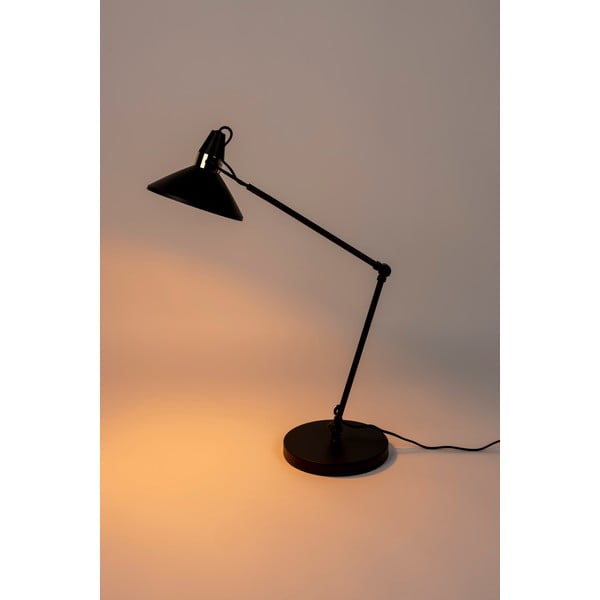 Černá stolní lampa s kovovým stínidlem (výška 70 cm) Jona – White Label-image-1