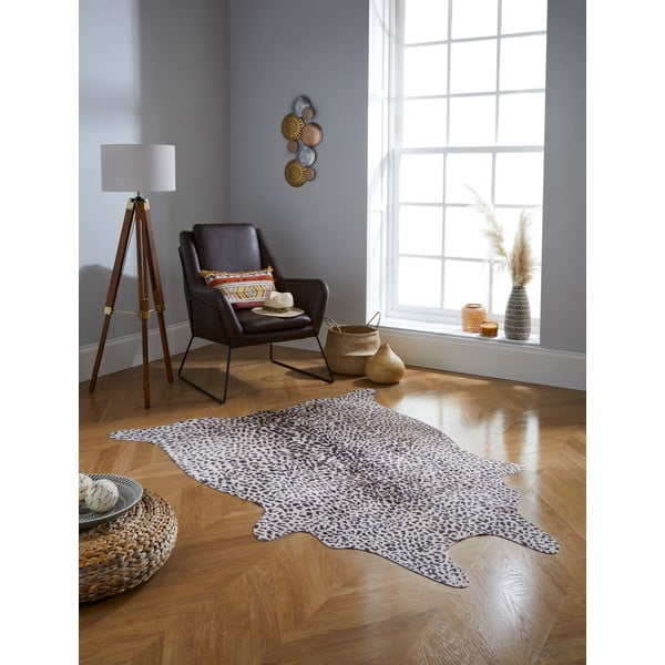 Hnědá syntetická kožešina 195x155 cm - Flair Rugs-image-2
