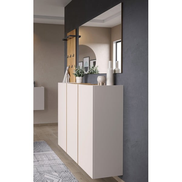 Nástěnný věšák v dekoru dubu v přírodní barvě 46 cm Libbiano – Germania-image-1