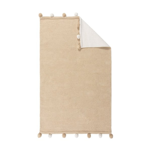 Krémový bavlněný dětský koberec 100x150 cm Pom Edge Reversible – Flair Rugs