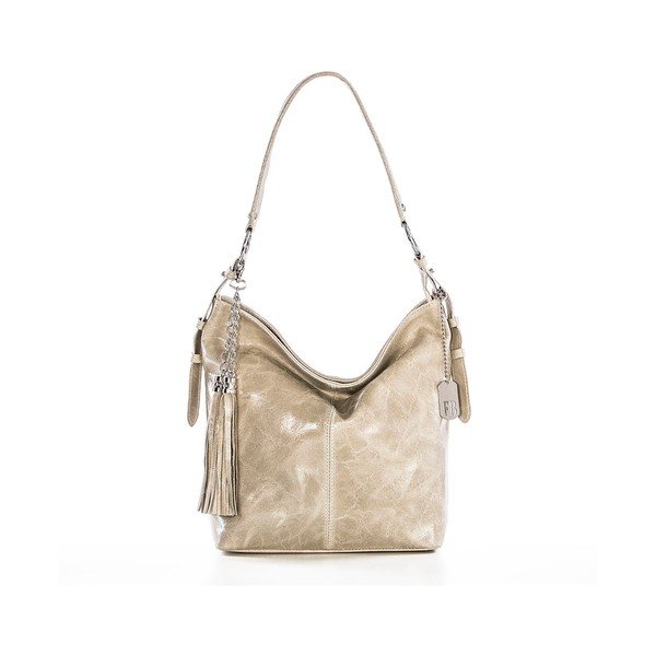 Kožená kabelka Hobo Beige