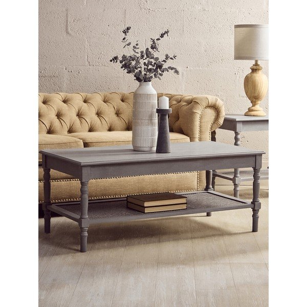 Šedý konferenční stolek 60x120 cm Heritage – Premier Housewares-image-4