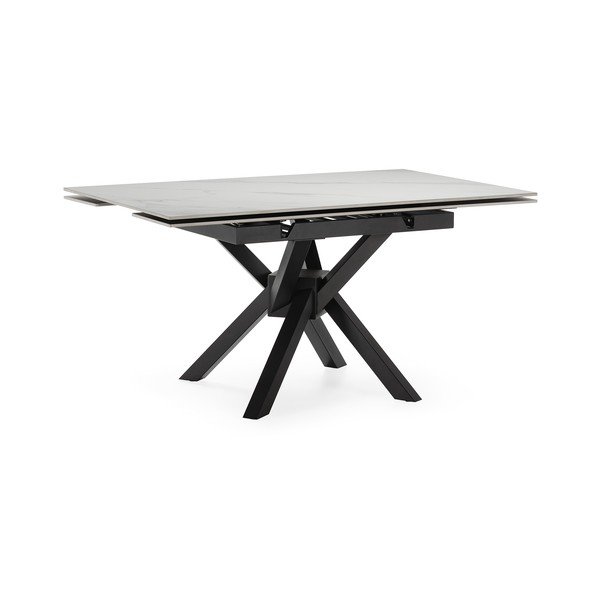 Rozkládací jídelní stůl s přídavnou deskou s deskou z kamene 90x150 cm Arlene – Marckeric-image-2