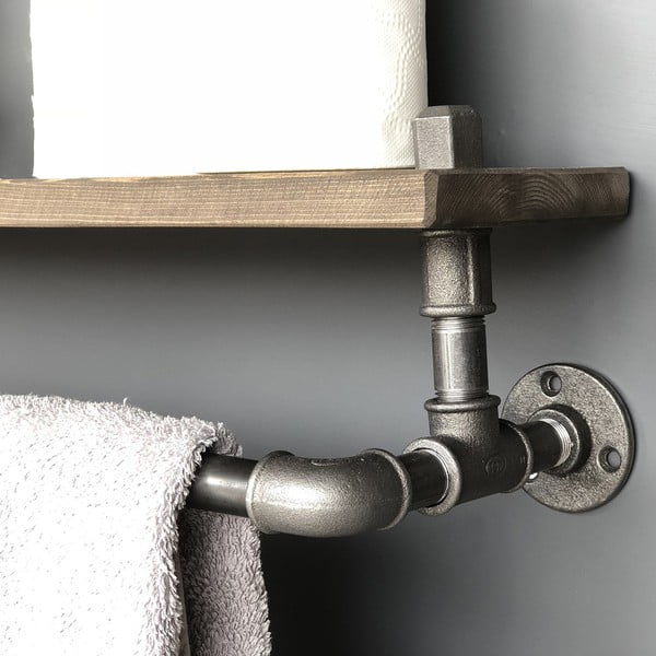 Dřevěná police s háčky Raffan Pipe-image-3